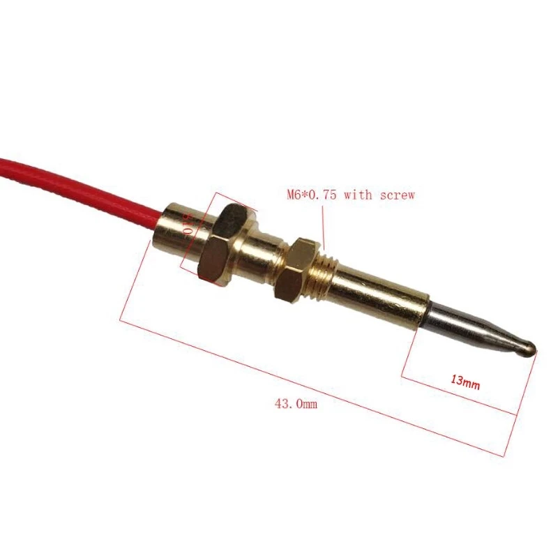 Gas Fireplace Cooker Thermocouple Griddle Stove Parts Temperature Sensor Burner Accessories Flame Fail Safe Wire 65cm