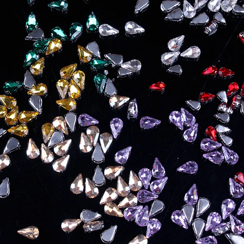 

Prajna Rhinestones Thermo Crystals Crafts Sewn Rhinestones For Needlework Rhinestone Claws Diamond Mix Color For Cloth Applique
