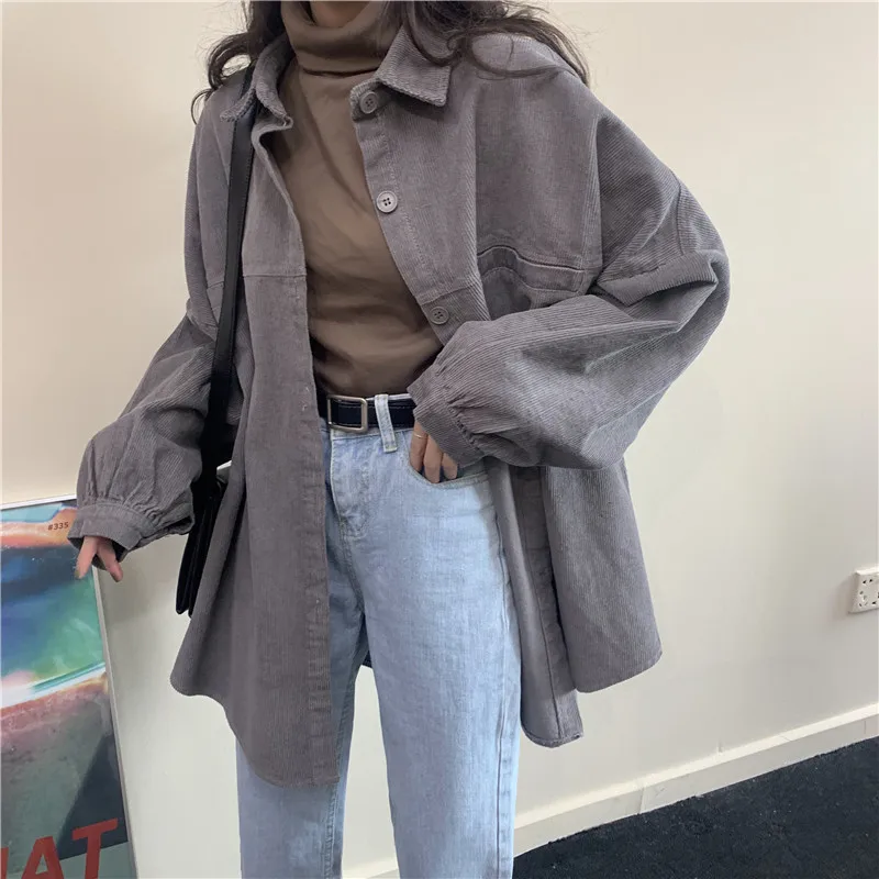 Alien Kitty Outwear Oversized Corduroy Shirt Coat Women Tops Blouses Loose Casual Blusas Jackets Korean Elegant Camisas Mujer Alien Kitty Outwear Oversized Corduroy Shirt Coat Women Tops Blouses Loose Casual Blusas Jackets Korean Elegant Camisas Mujer
