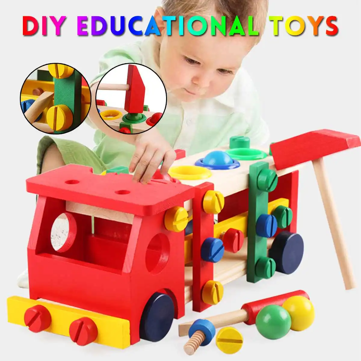 DIY игрушки, детские упражнения, практичная деревянная игра, сборная игрушка, автомобиль, строительный подарок, обучающие средства, математические игрушки для детей