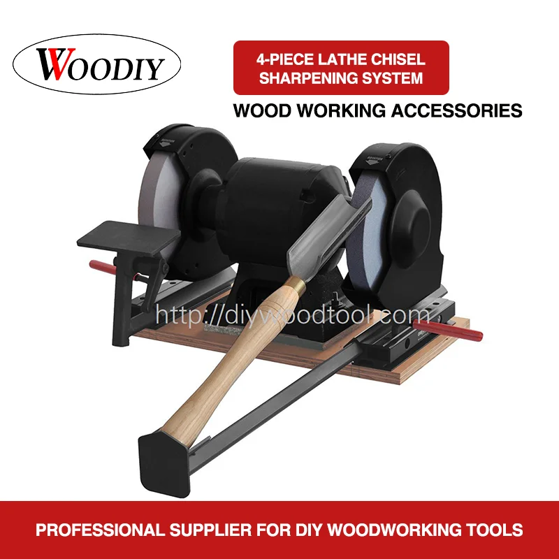 

Steel Sharpening System 4-Piece Precision Woodworking Lathe Chisel Sharpening System