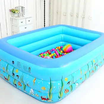 

1.3M Three-ring Baby Inflatable Printing Swimming Pool PVC Playing Bathing Pool for Family Children