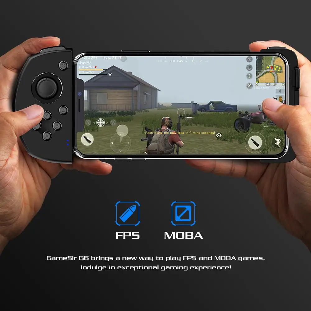 Игровой беспроводной контроллер с ультратонким 3D джойстиком G-Touch для iOS для PUBG Games Pad