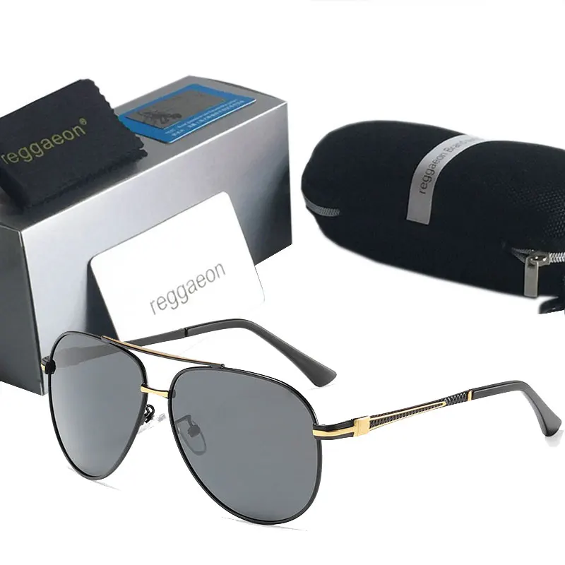 

high quality Men Polarized Brand sunglasses with logo Eyewear metal lLarge frame mujer Driving Glasses Oculos De Sol