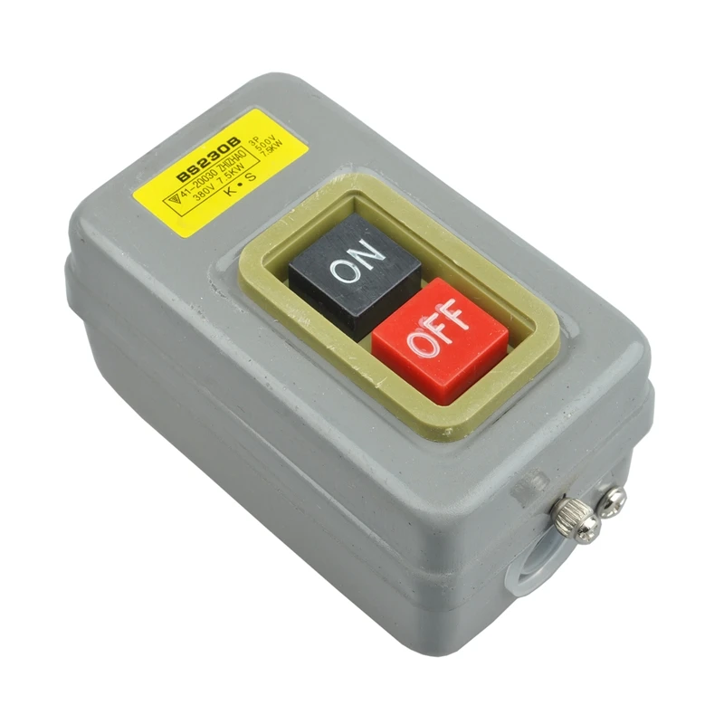 

AC380V 3.7KW Cutting Machine On/Off Push Button Switch 230B3