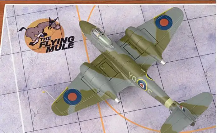 Корги глобстер Метеор F 1 EE216/YQ-E T D Дикси Дин RAF № 616 эскадрилья 1/72 литой под давлением самолет модель самолета