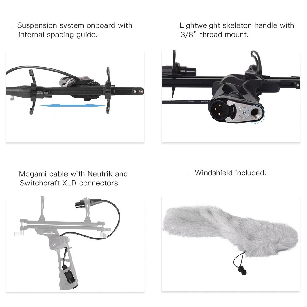 Microphone Wind Protect Cage+ Windshield+ Shock Mount Suspension System For RODE NTG1/NTG2/NTG3/NTG4/NTG4+ Microphones