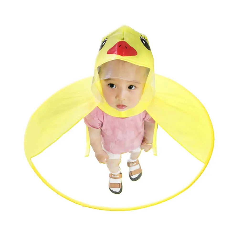 

Children's Raincoat Transparent UFO Raincoats Hands Free Rain Baby Funny Duck Rain Coat Rain Cover Durable Rain Cover Baby Tent