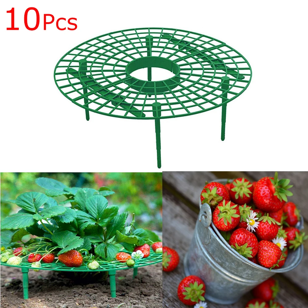 

Strawberry Stand Frame Holder Plastic 10 PCS Balcony Planting Rack Fruit Support Plant Climbing Vine Pillar Gardening Stand