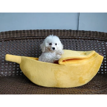 

New Banana Cat Bed Cat's House Puppy Cushion Kennel Portable Warm Pet Basket For Small Dogs Cats Pet Supplies