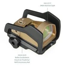 PPT Picatinny аксессуар для прицела рефлекторное крепление Exoskeleton подходит для Docter Red Dot для Trijicon RMR Red Dot Sight gs24-022