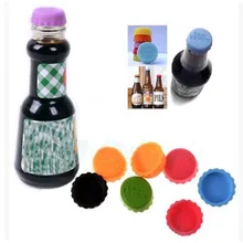 6 шт./лот кухня многоцветный силиконовая Кнопка Пиво Вино с пробкой Заглушка Крышка бутылки идеальный дом кухня защитные приспособления
