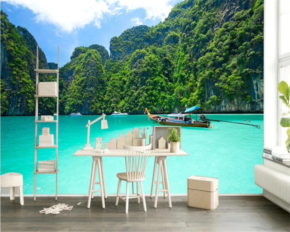 Большой заказ обои пляж высокой четкости красивая мечта вид на море пейзаж