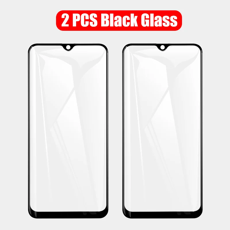 Tempered Glass for Xiaomi Mi 9 T SE 9T Pro Mi9T Mi8 Screen Protector Camera On Protective Glass for Xiaomi Mi 9T 9 SE 8 Lite Pro - Цвет: 2 PCS Black  Glass