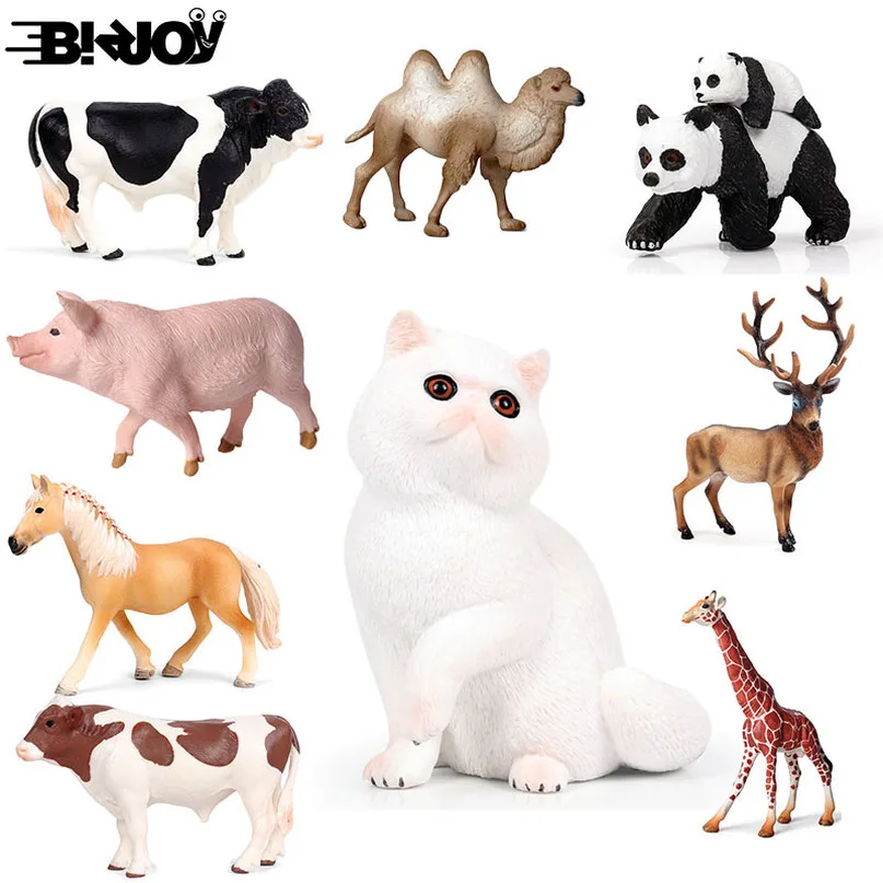 Realistic Wild Animal Model Figure Kids Preschool Toy Gift Panda Family 