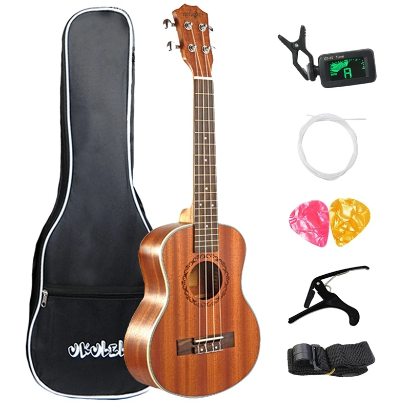 

23 Inch Concert Ukulele Set Mahogany 4 Strings Hawaiian Small Mini Guitar with Bag for Beginner Musical Instruments