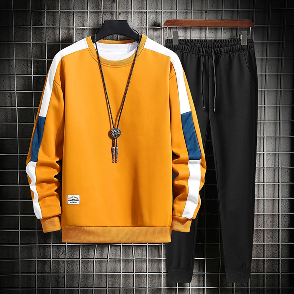 On Sale Pants Men Sweatshirt Workout-Clothes Running-Suit 100%Polyester And Outdoor Casual Side-Stripe 33mj6AGRQjJ