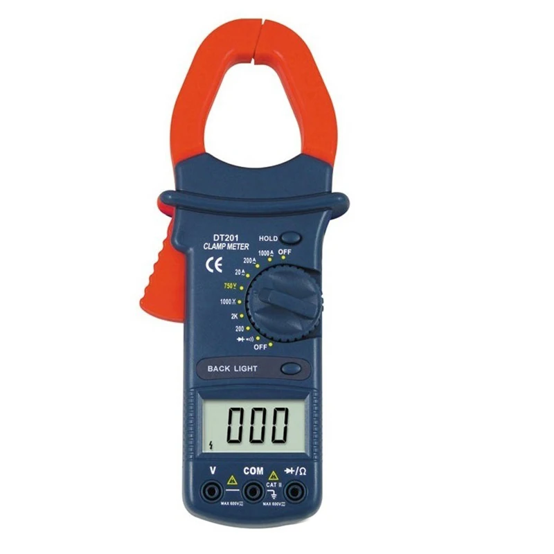 DT201 Digital Clamp Meter AC/DC Multimeter Ammeter Large Jaw 1000V DC Current LCD Handhold Tools | Измерительные инструменты