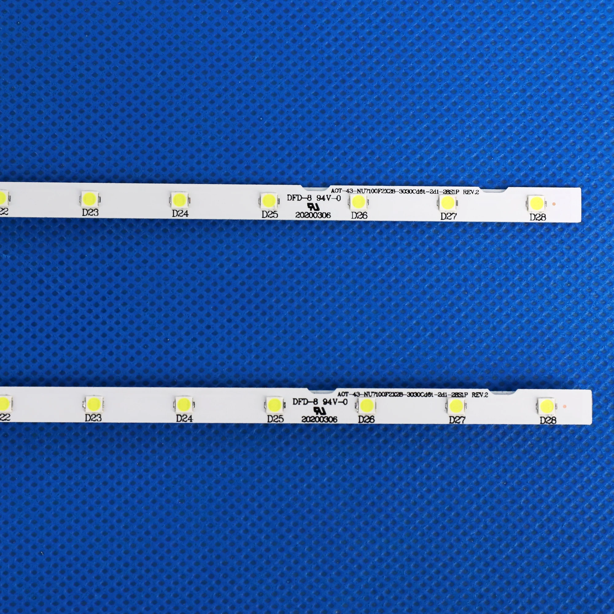 Tira de Retroiluminação Led para Samsung 43nu7100 Ue43nu7100 Un43nu7100 Ue43nu7100u Aot_43 _ Nu7100f Ue43nu7120u Ue43nu7170u Bn9645954a - Imagem 4