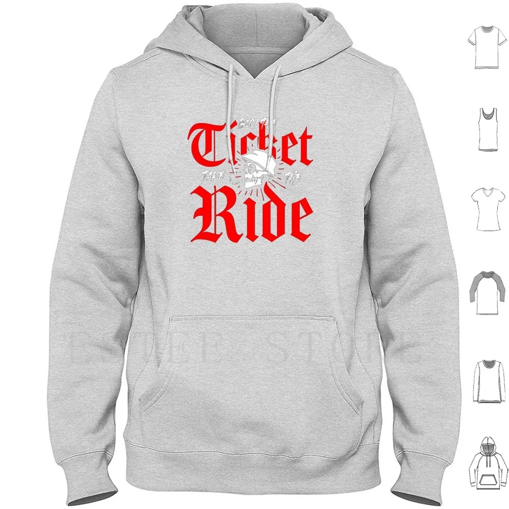 Acquista Il Biglietto, Fai Il Giro Hunter S. Felpe Con Cappuccio Tops Manica Lunga Hunter S Christmas Citazioni Acquista Il Biglietto Acquista Il