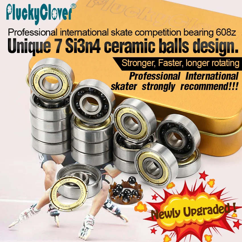 Abec11 608 Гибридный керамический подшипник 7 шариковый роликовый для катания на