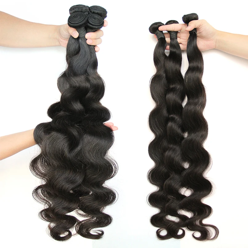 Brazilian Hair Weave Human Hair Bundles Weave 1/3/4 Body Wave Bundles 28 30 32 34 38 Inch Remy Virgin Extensions Missblue