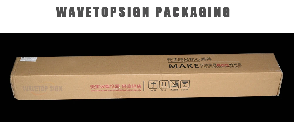 WaveTopSign Co2 стеклянная 40 Вт лазерная трубка 800 мм Стеклянная Лазерная лампа для CO2 лазерная гравировка машина для резки