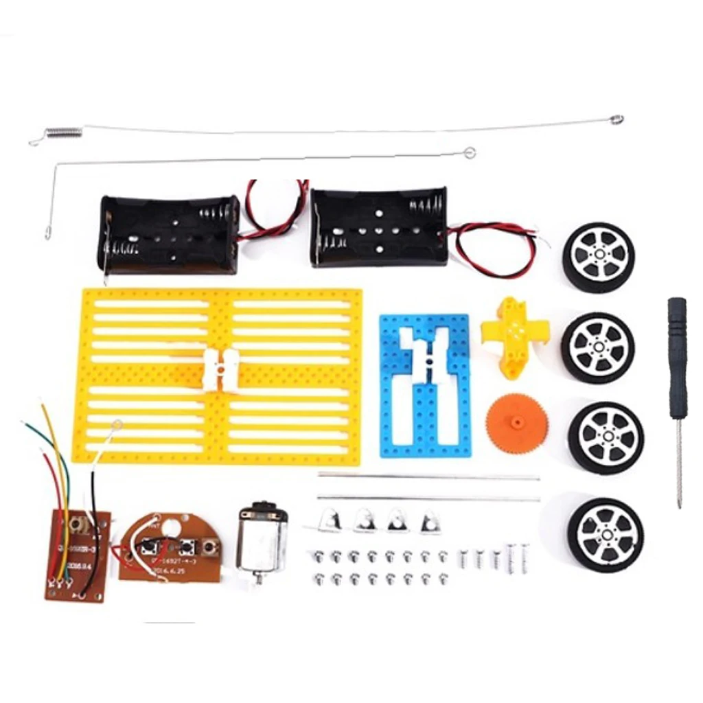 Battery Power Physics Experiment Remote Control Principle Physics Circuit Car Model Motor Engine Working Handcraft