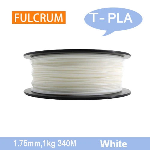 TPLA white Улучшенный 3D-принтер T-PLA более высокой прочности! Фулкрум Филамент 1,75 мм 1 кг 3D принтер расходные материалы/ из России - Цвет: TPLA white