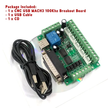 

2019 5-Axis USB MACH3 CNC Breakout Board 100KHz Driver Motion Controller AM9587 dl45 AC Motor CNC Controller New Machine Tools