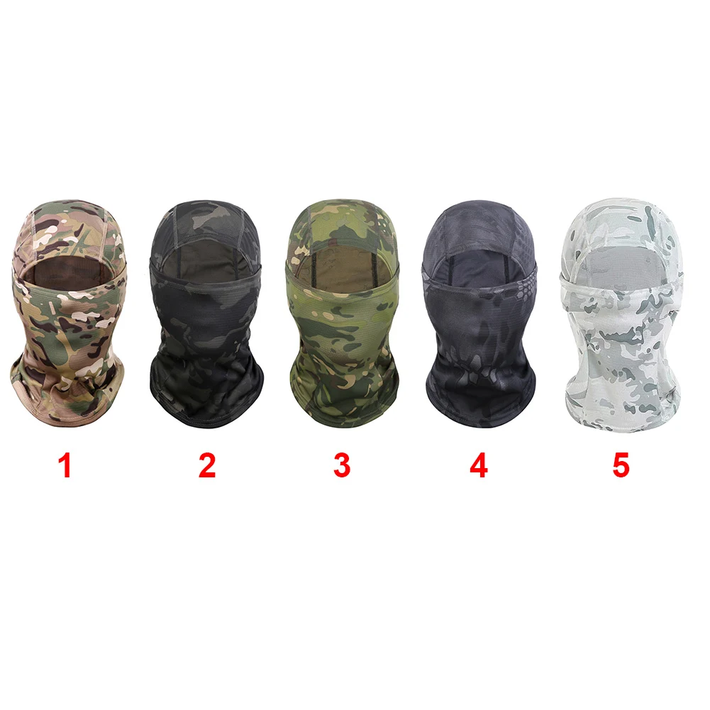 Military Headwear Breathable Cycling Mask Hunting Hood Polyester Camouflage Full Face Climbing Wargame Outdoor Windproof Running