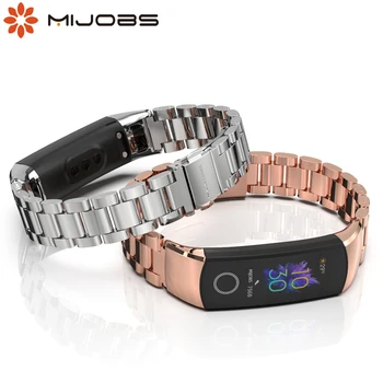 

Strap for Honor Band 4/5 Metal Stainless Steel Wrist Bracelet for Huawei Honor Band 4 5 Smart Watch Bracelets