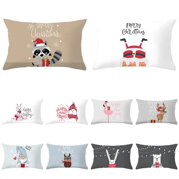

Pillow Cover Cushion Covers Christmas Xmas Cartoon Printing Pillowcloth Decoration for Home Car Bed Sofa Living Room