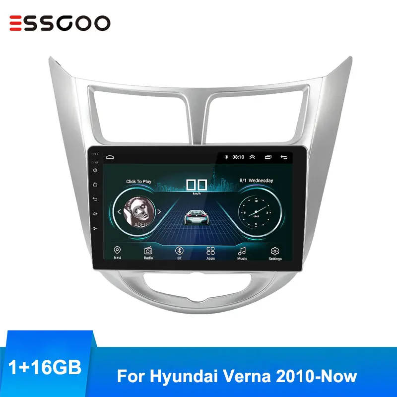 

Essgoo 2 Din Android Car Radio Central Multimidia Video Player Auto Stereo GPS Navigation Autoaudio 2din WIFI For Hyundai Verna