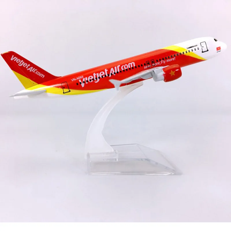 16 см 1:400 Airbus A320-200 модель Vietjetair вьетнамская авиакомпания с базовым сплавом модель самолета коллекционный дисплей