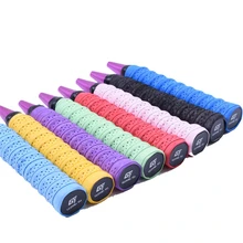 1 PC Badminton Handle Sweat Absorbing Belt Frosted Keel Hand Glue Perforated Non-slip Winding Belt Racket Common Accessories