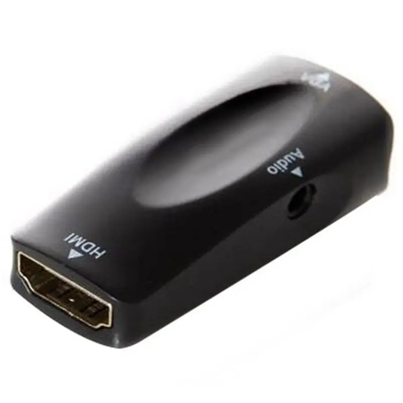 HDMI to VGA Video Converter Gold-Plated Active HD 1080P Female Adapte with 3.5mm o for Laptop PC STB Blu-ray |