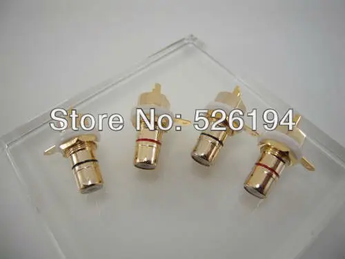 High Quality 24K Gold Plated non-magnetic RCA Female Chassis Socket | Электроника