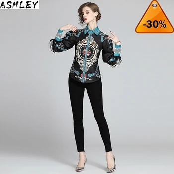 

Blouse 2020 Designer Runway Shirt Womens Tops And Blouses Ladies Elegant Office Shirts Vintage Blusa Feminina