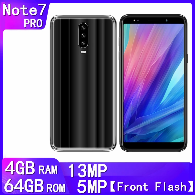 Смартфоны Note 7 Pro мобильные телефоны 4 Гб ОЗУ + 64 ПЗУ 13 МП Android 5 &quot полный экран