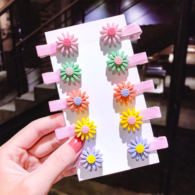 10PCS/Set New Girls Cute Cartoon Ice Cream Unicorn Hair Clips Kids Lovely Hairpins Headband Barrettes Fashion Hair Accessories 21