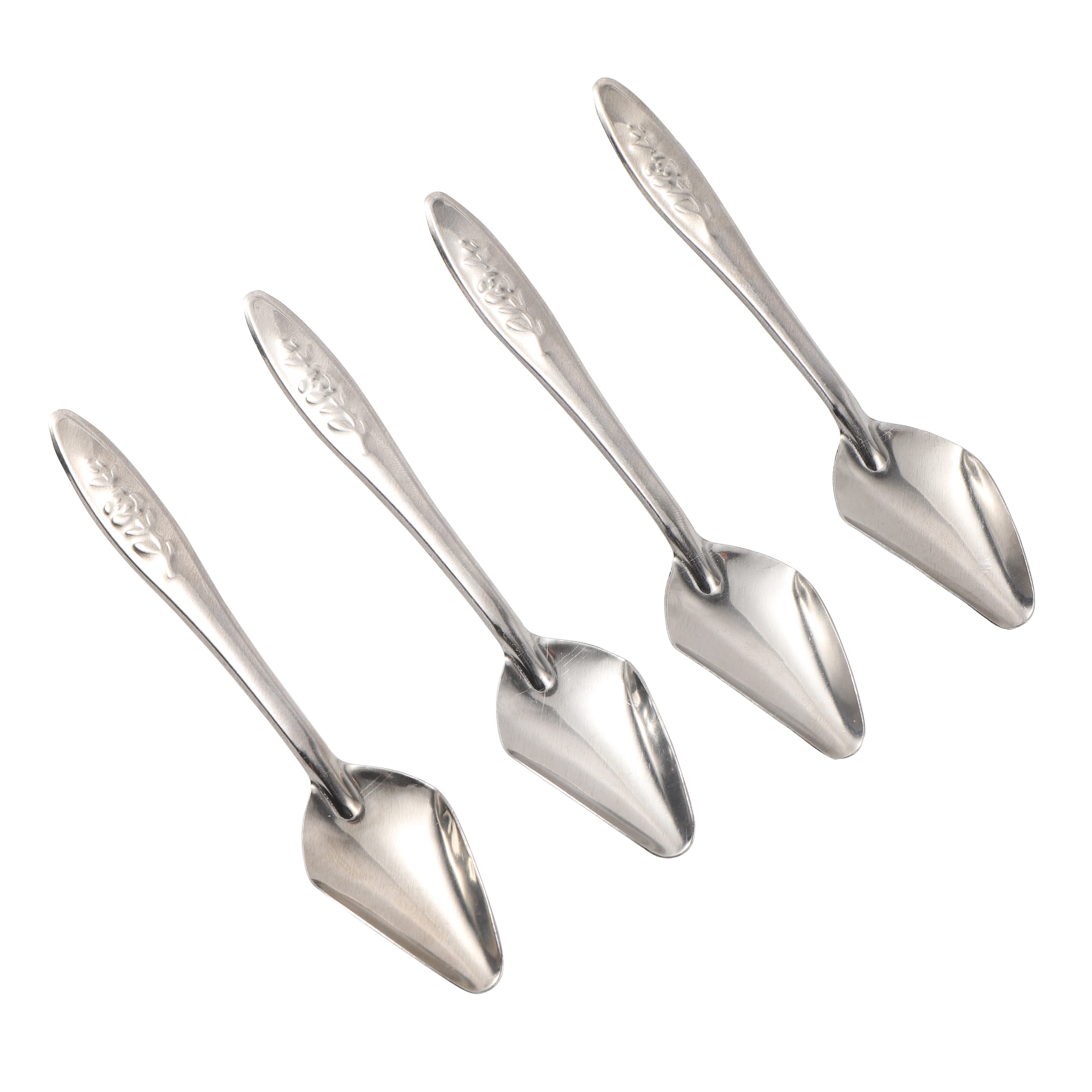 Nestling Feeding Spoon Bird Parrot Feeding Spoon Stainless Steel Water Milk Powder Feeder Spoons Bird Supplies 2 Pcs/set