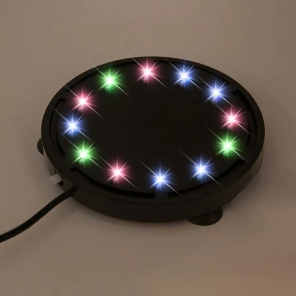 Декоративная лампа для аквариума разноцветная подводная RGB с кислородными