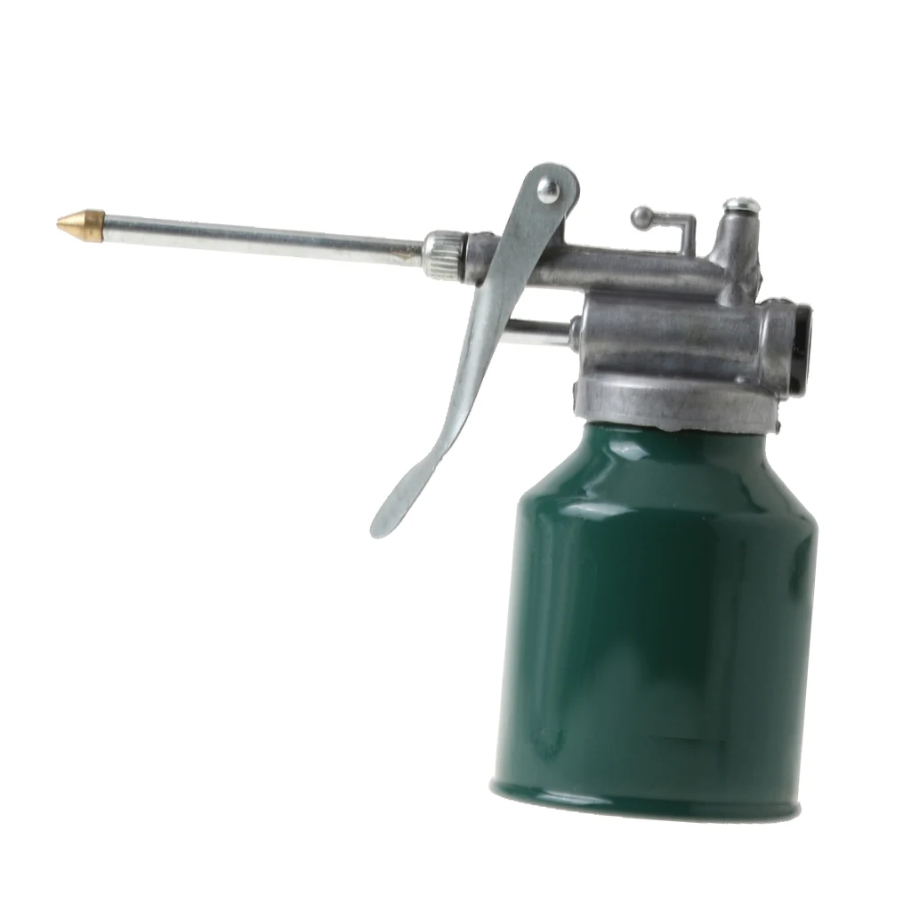 250ml Oil Can High Pressure Hand Pump Oil Spray Bottle Oiler Can with Long Nozzle  for storing lubricating oil engine oil