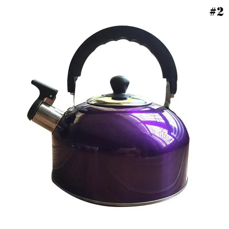 Полусферический из нержавеющей стали с плоским дном кипяченый чайник портативный кухонный чайник для Воды Плита - Цвет: B