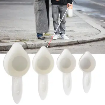 

4Pcs/Set Portable Braille Measuring Spoon Cup Kitchen Cooking Baking Tool Accessory Kitchen Measuring Spoon