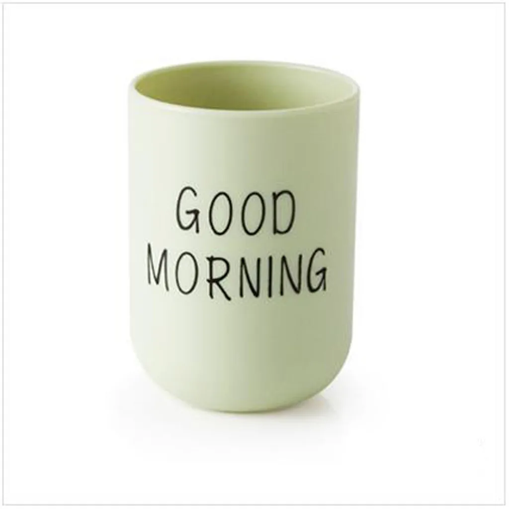 Creative Bathroom Toothbrush Circular Cup Simple Plain Cup Nordic Wind Couple Tooth Cup Good Morning Bathroom Accessories