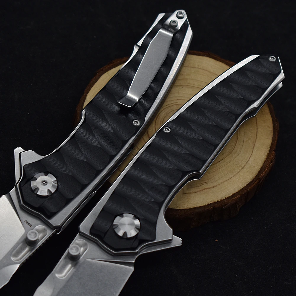 New M390 Steel Folding Knife G10 Handle Outdoor Camping Survival Hunting Knife Fruit Portable High Hardness Tactical EDC Tool 4