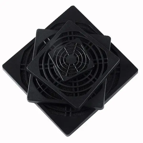 YCDC 4cm 8cm 9cm 12cm PC Computer Case Cover Dust Filter Anti-dust Dustproof Cover Case for PC Computer Fan Black