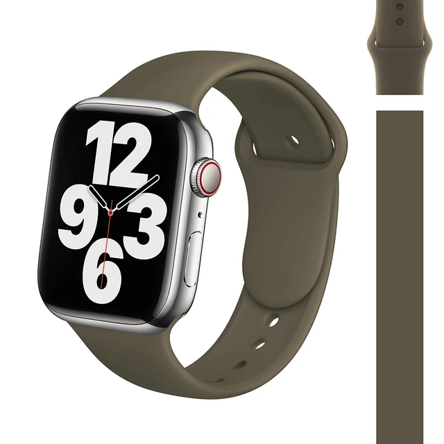 Silicone Strap Watch Compatible Apple Watch Band 45mm 44mm 41mm for bracelet iWatch 40mm 38mm correa apple watch series 7 6 5 SE 24